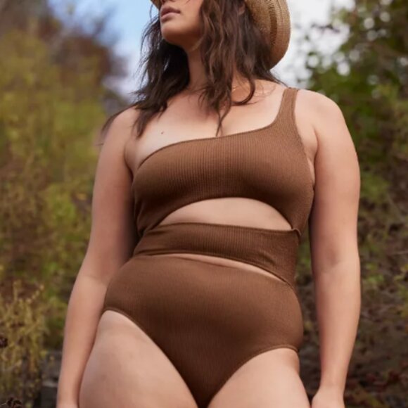 NWT Aerie Crinkle Cut Full Coverage One Piece Swimsuit - Picture 2 of 6